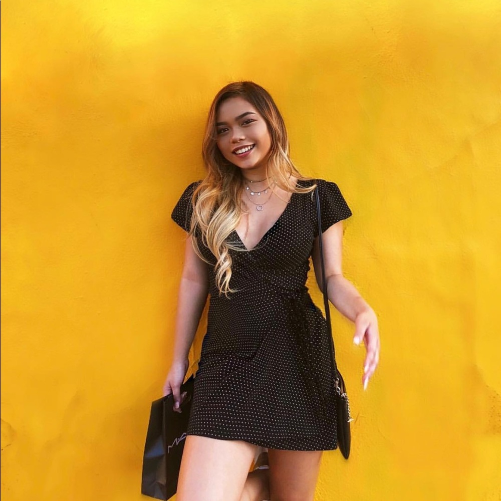 Brandy Melville polka dot  dress wrap around